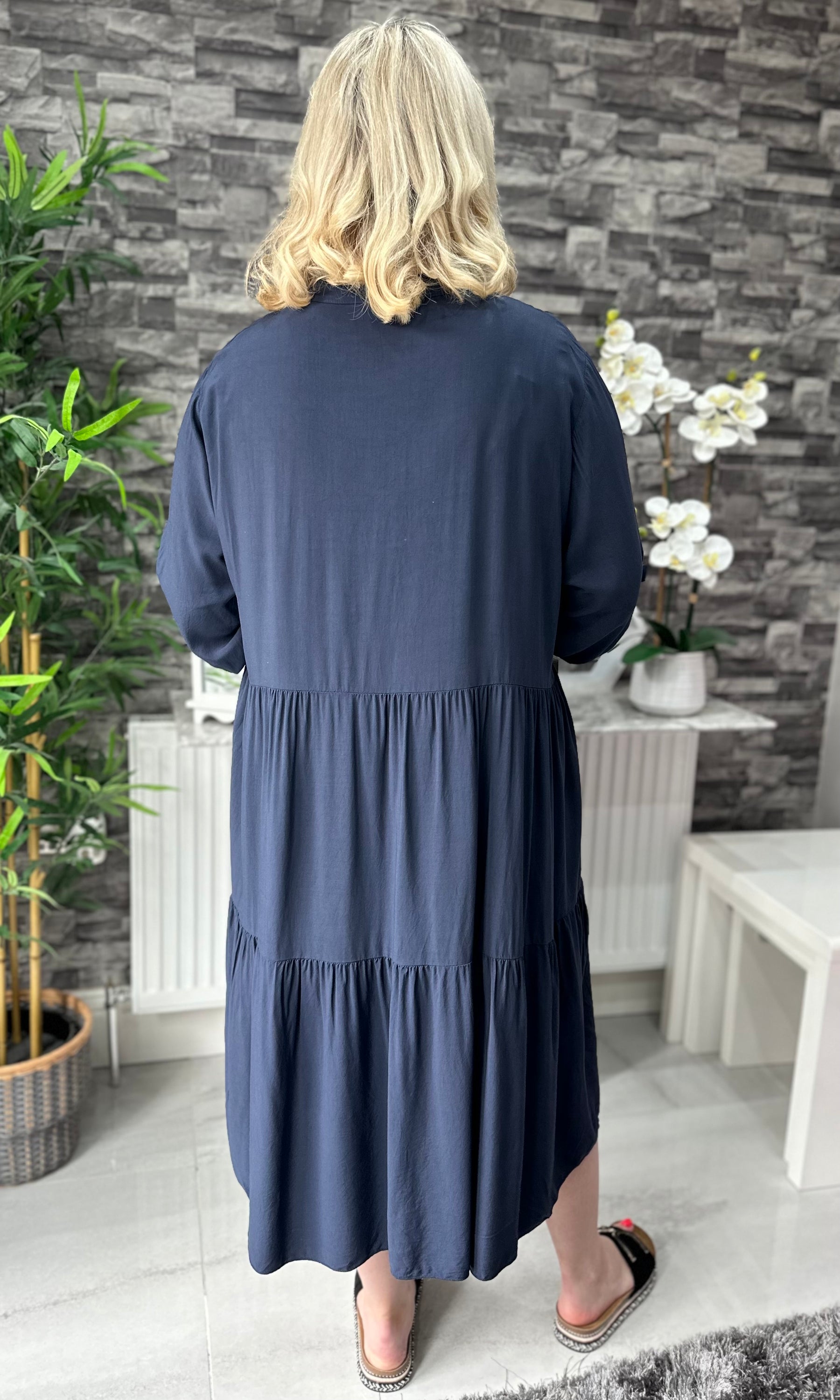 Made In Italy Erin Tiered Frill Dress