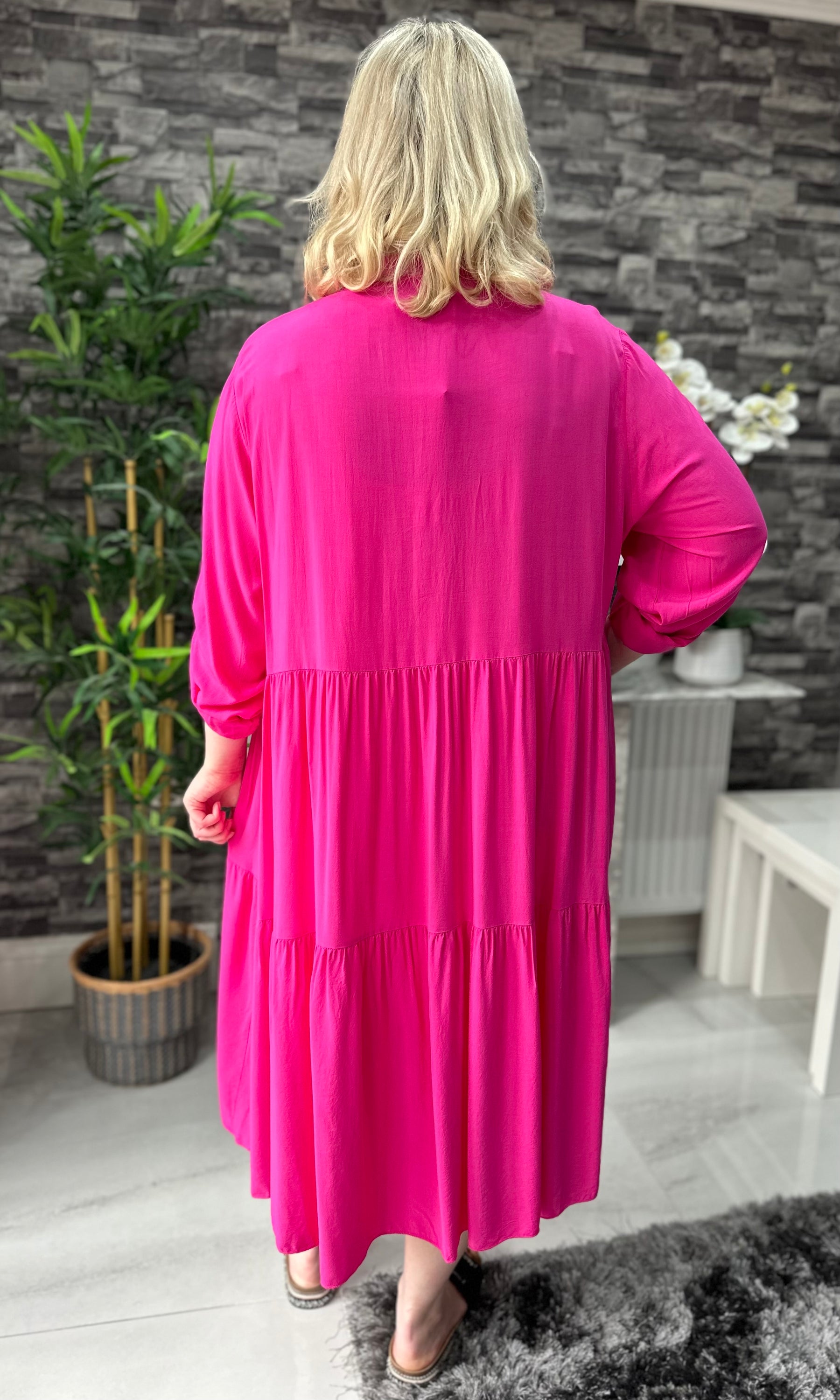 Made In Italy Erin Tiered Frill Dress