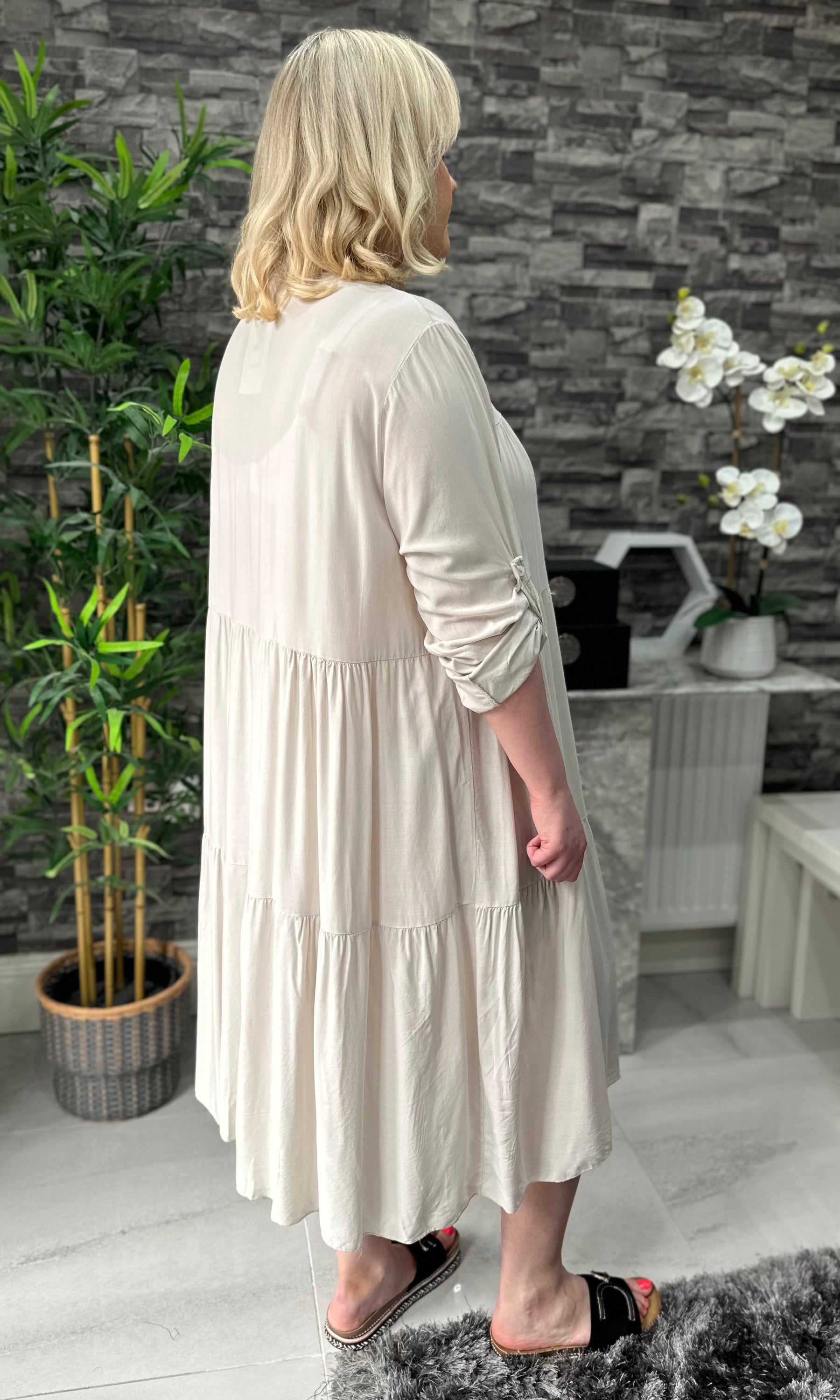 Made In Italy Erin Tiered Frill Dress