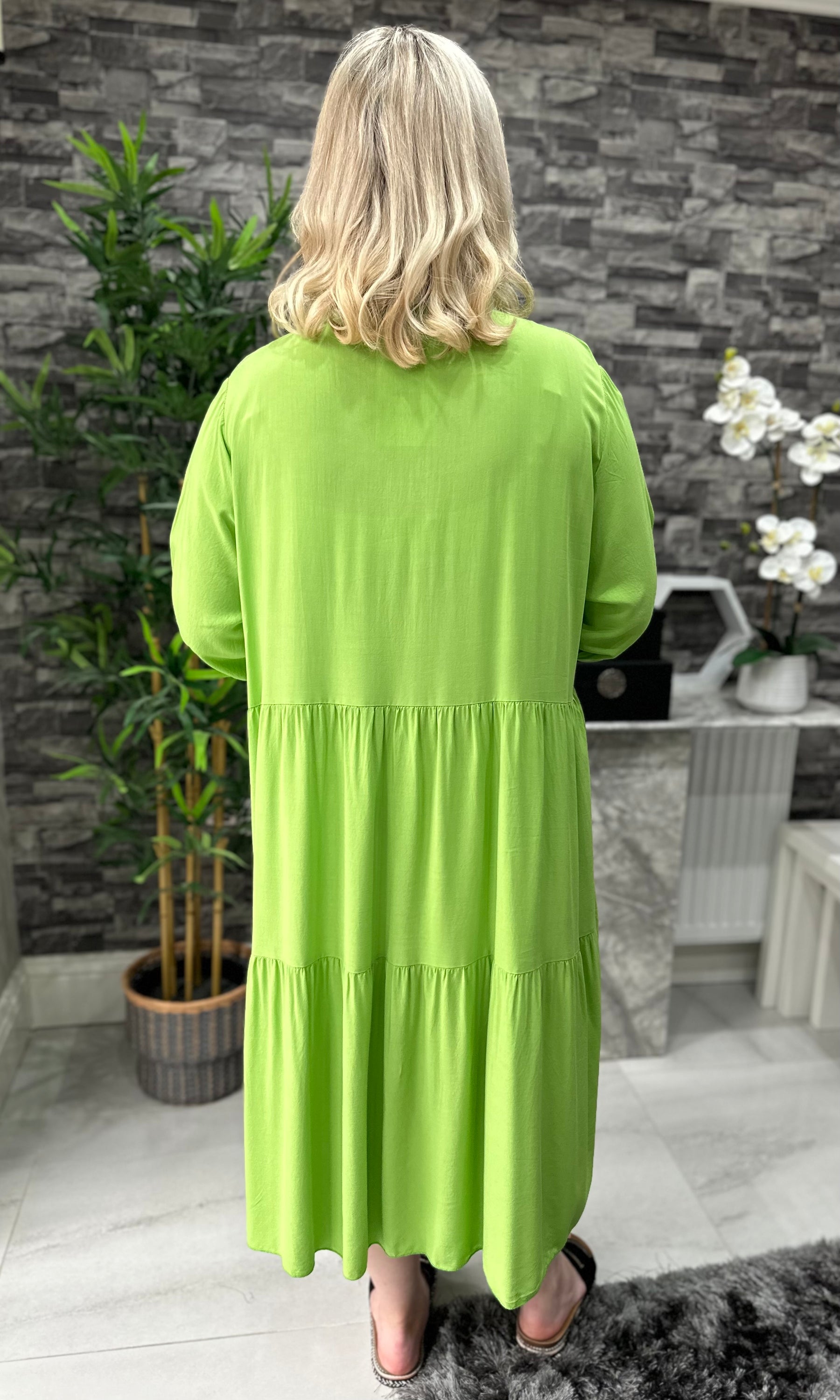 Made In Italy Erin Tiered Frill Dress