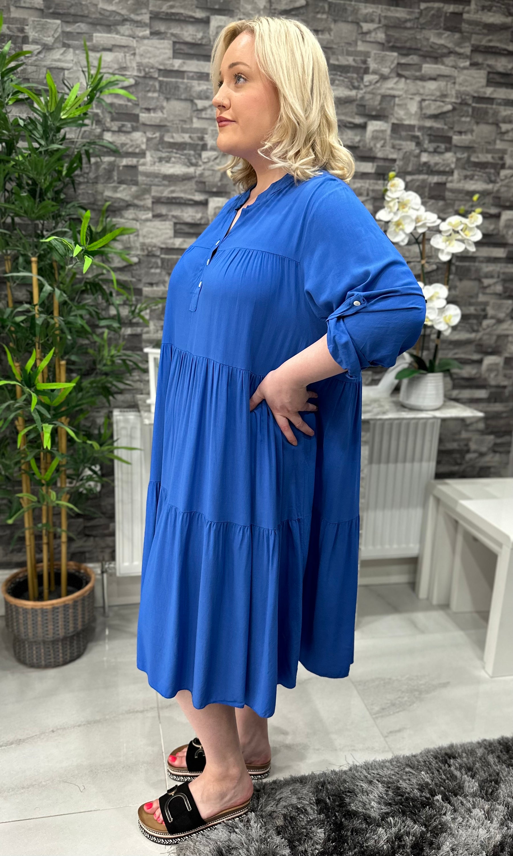 Made In Italy Erin Tiered Frill Dress