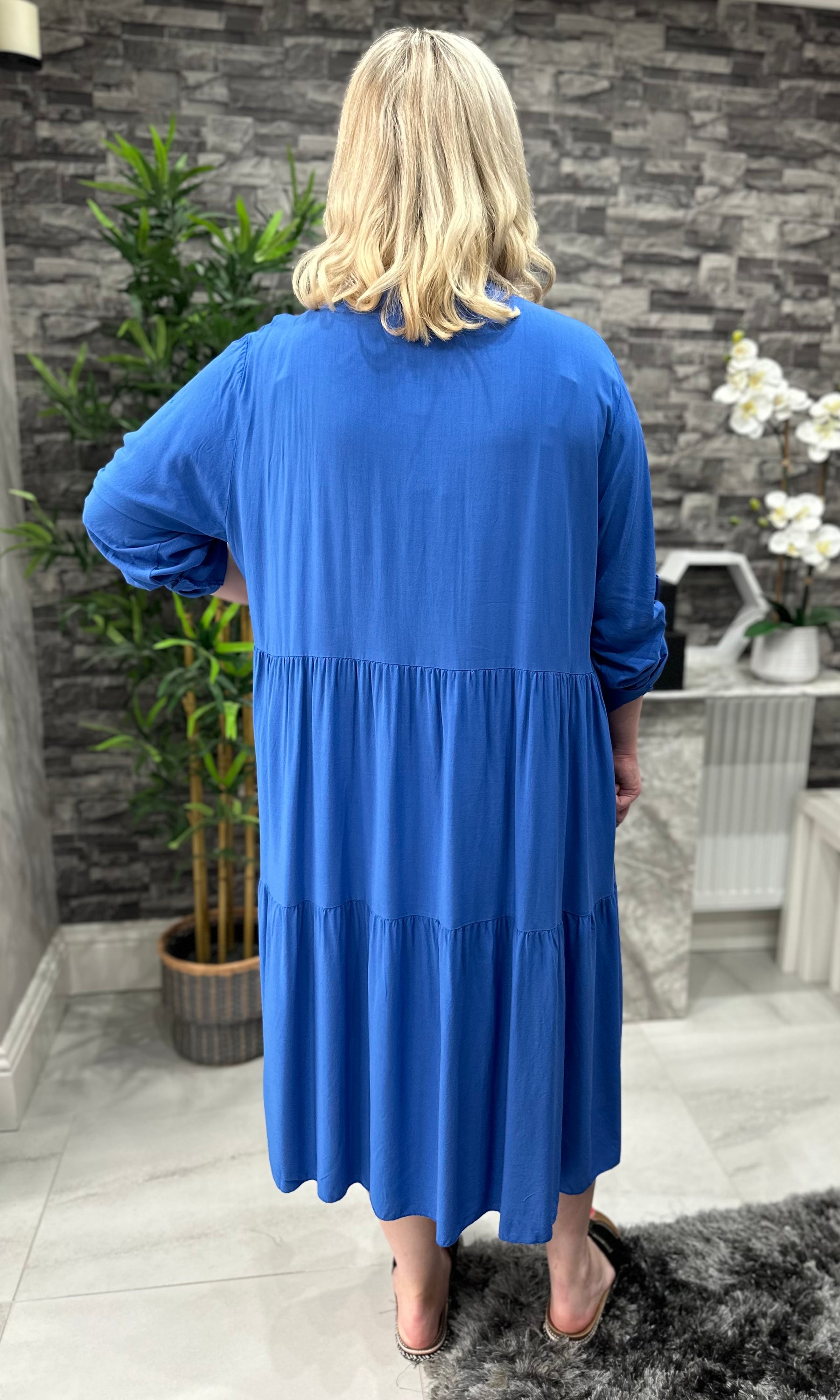 Made In Italy Erin Tiered Frill Dress