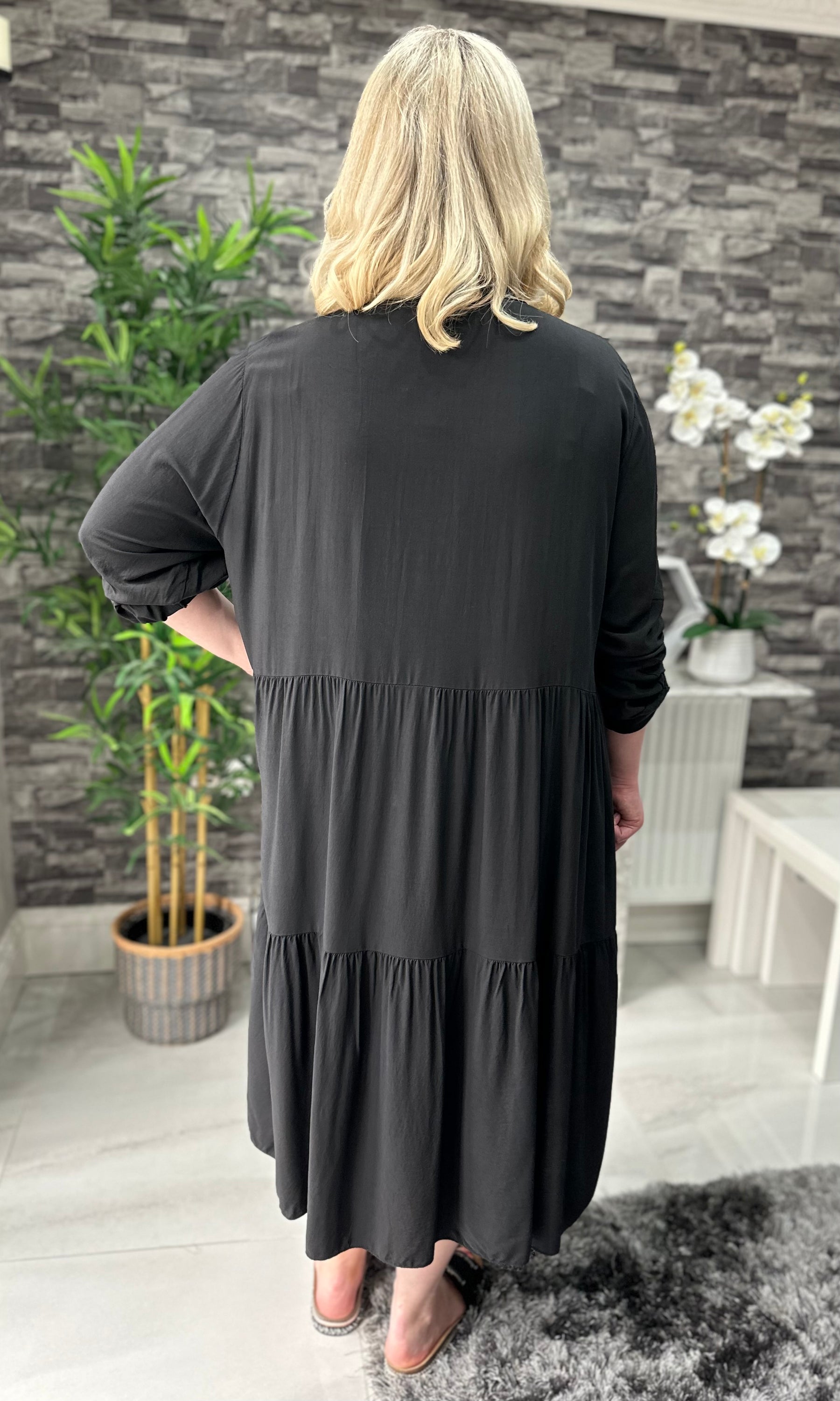 Made In Italy Erin Tiered Frill Dress