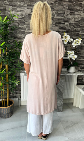 Made In Italy Talia Silk Hem Top