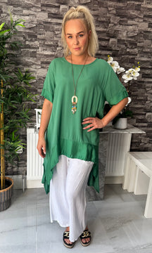 Made In Italy Talia Silk Hem Top