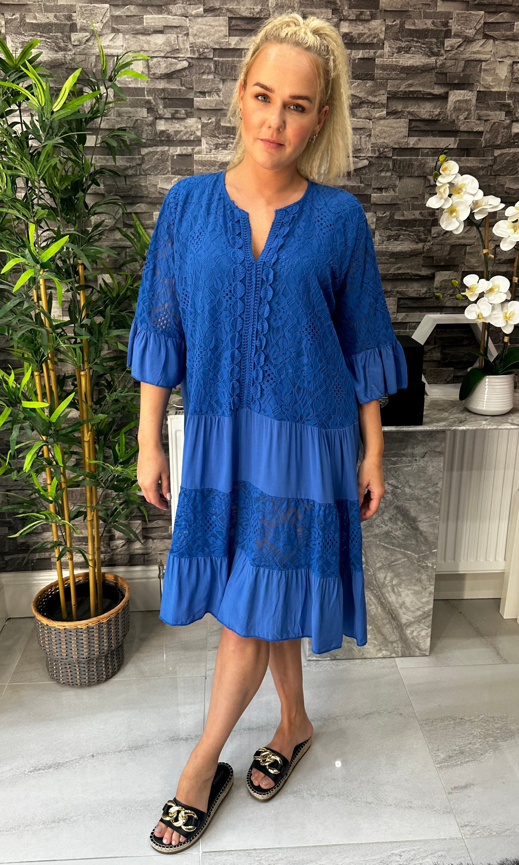 Made In Italy Zoey Crotchet Lace Dress Made In Italy Zoey Crotchet Lace Dress