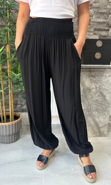 Made In Italy Tina Harem Pants - Black