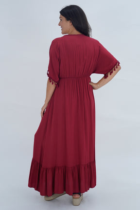 Made In Italy Amalfi Plain Tie Detail Dress