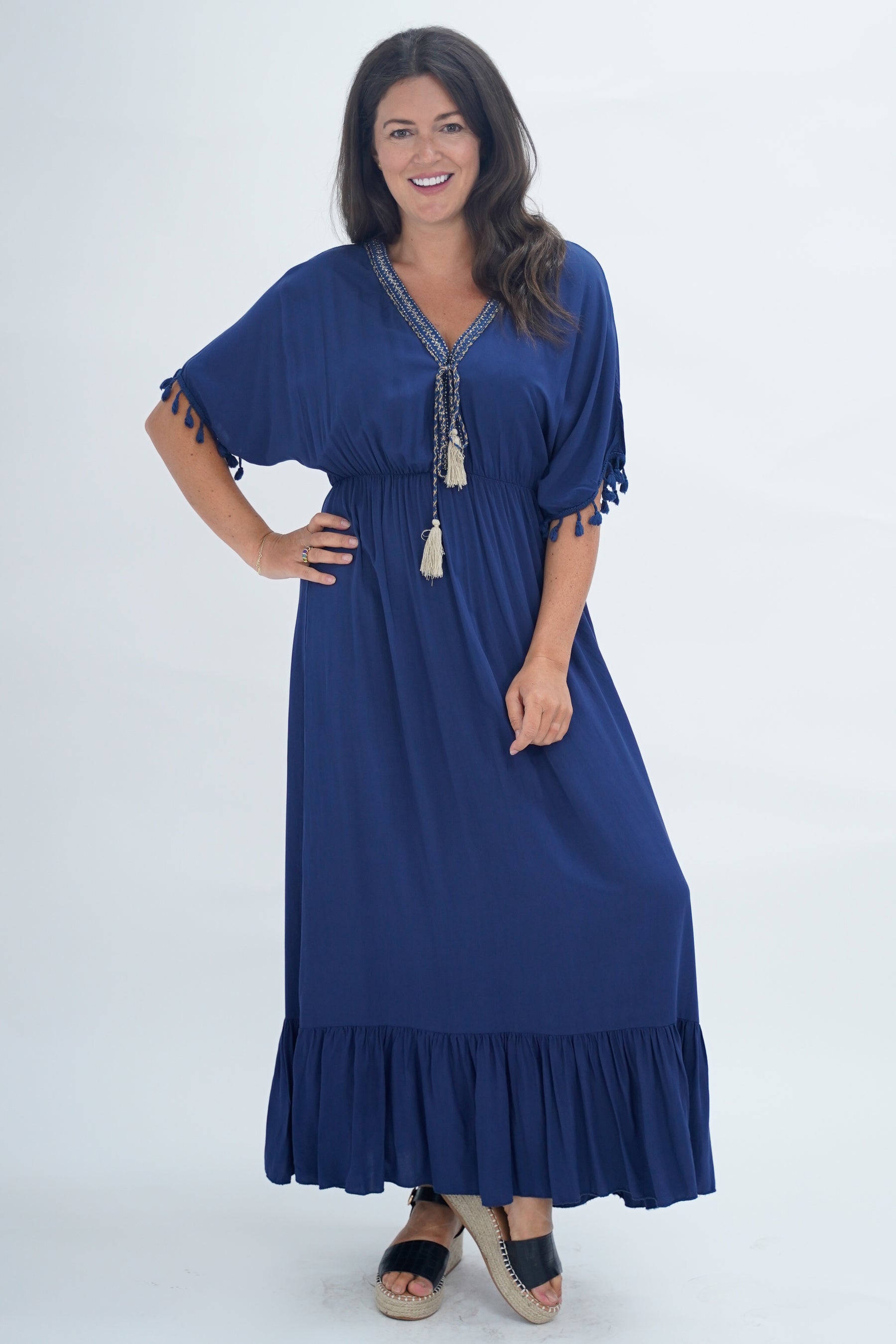 blue navy dress made in italy Marina Dress Navy, L / Summer Navy
