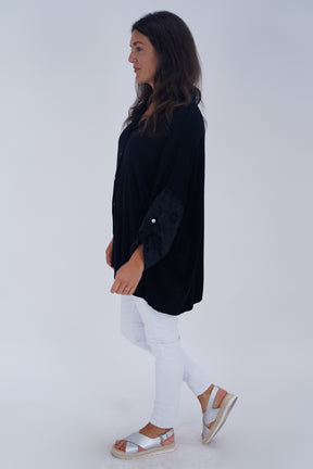 Made In Italy Turin Crotchet Blouse Top