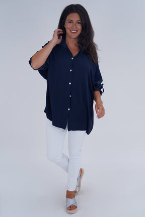 Made In Italy Turin Crotchet Blouse Top