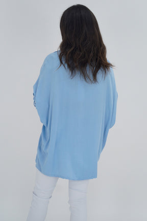 Made In Italy Turin Crotchet Blouse Top