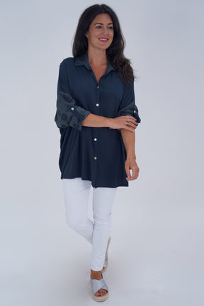 Made In Italy Turin Crotchet Blouse Top