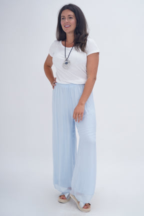 Made In Italy Arabella Pure Silk Trousers