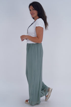 Made In Italy Arabella Pure Silk Trousers