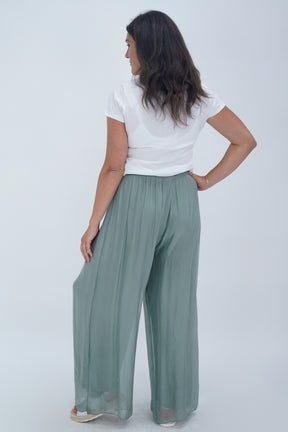 Made In Italy Arabella Pure Silk Trousers