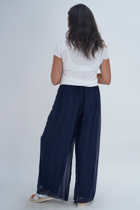 Made In Italy Arabella Pure Silk Trousers