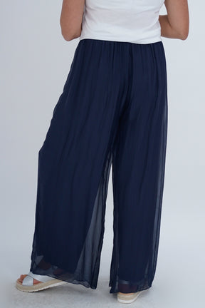 Made In Italy Arabella Pure Silk Trousers