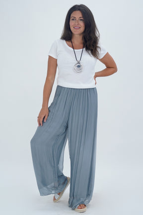 Made In Italy Arabella Pure Silk Trousers