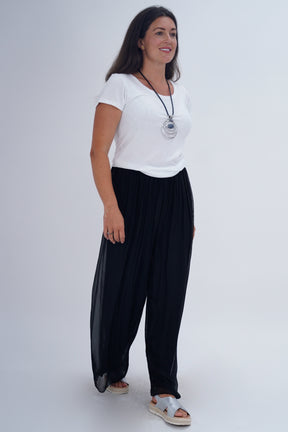 Made In Italy Arabella Pure Silk Trousers