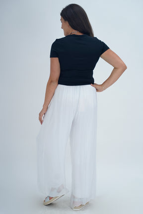 Made In Italy Arabella Pure Silk Trousers